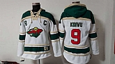 Minnesota Wild #9 Mikko Koivu White Sawyer Hooded Sweatshirt Stitched NHL Jersey,baseball caps,new era cap wholesale,wholesale hats